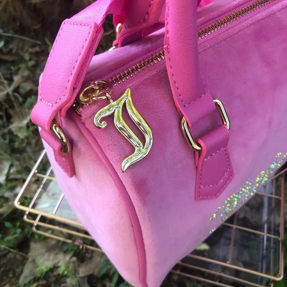 NWT Juicy Couture Obsession Satchel Juicy Pink Velour - Picture 6 of 8